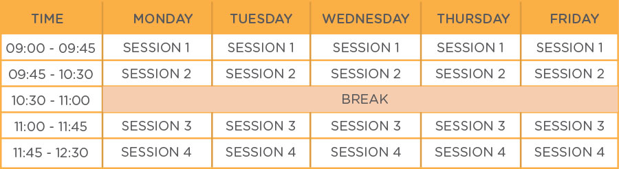 Homeschool Time Table, Year 1 to Year 11